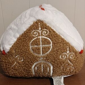 Cupcakes and cashmere gingerbread house pillow